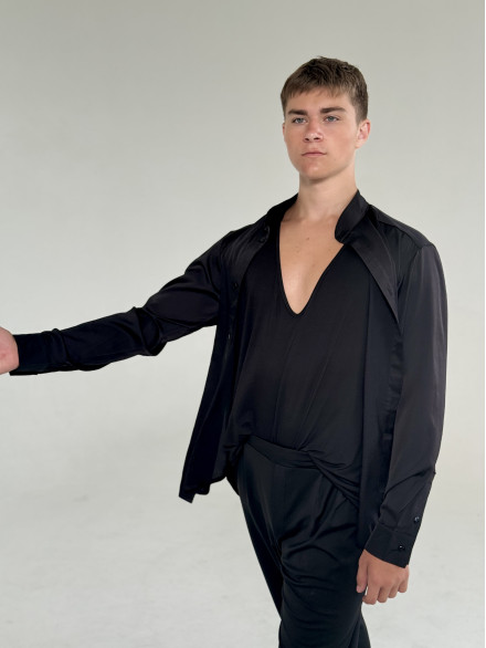 Сорочка оверсайз, рукав закатується